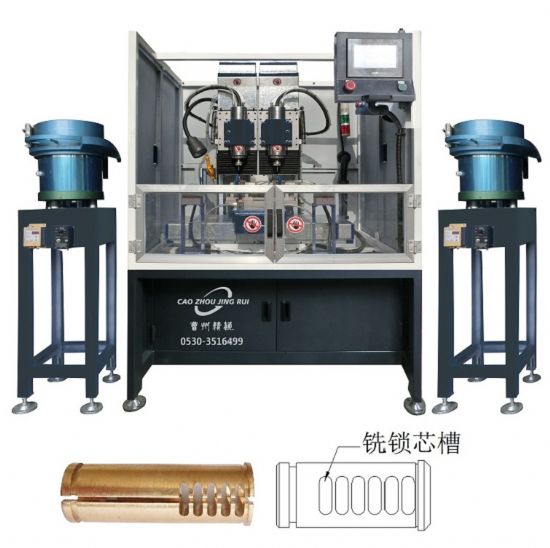 點(diǎn)擊查看詳細(xì)信息<br>標(biāo)題：JZ-14.1自動(dòng)雙頭鎖芯銑槽機(jī) 閱讀次數(shù)：3312